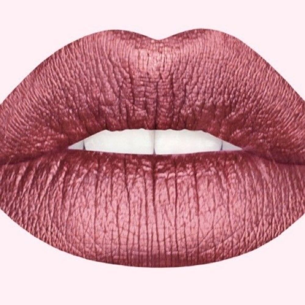 Lime Crime DAGGER Velvetines Liquid Lipstick Matte Metallic Dusty Rose Cool Ton - Picture 2 of 8